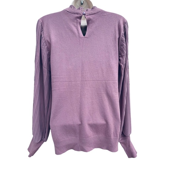 SIONI Anthropologie Sweater Mauve Pink Mock Neck Size Medium long sleeve - Picture 5 of 6